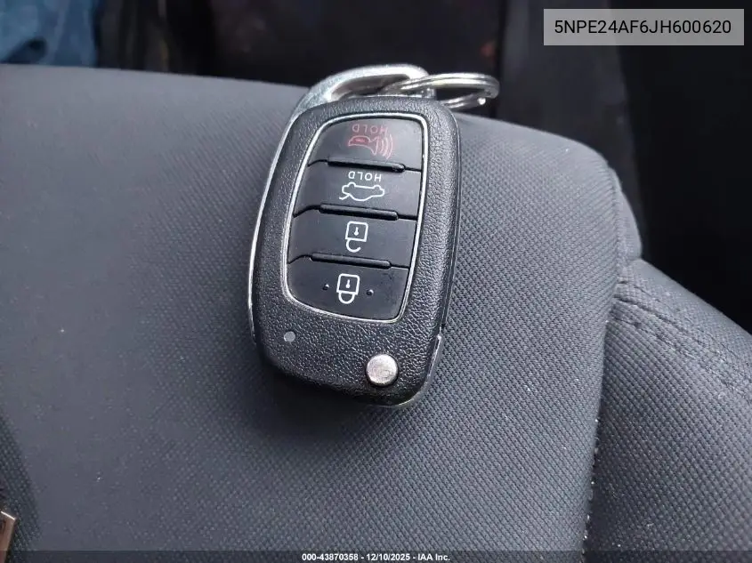 5NPE24AF6JH600620 2018 Hyundai Sonata Se