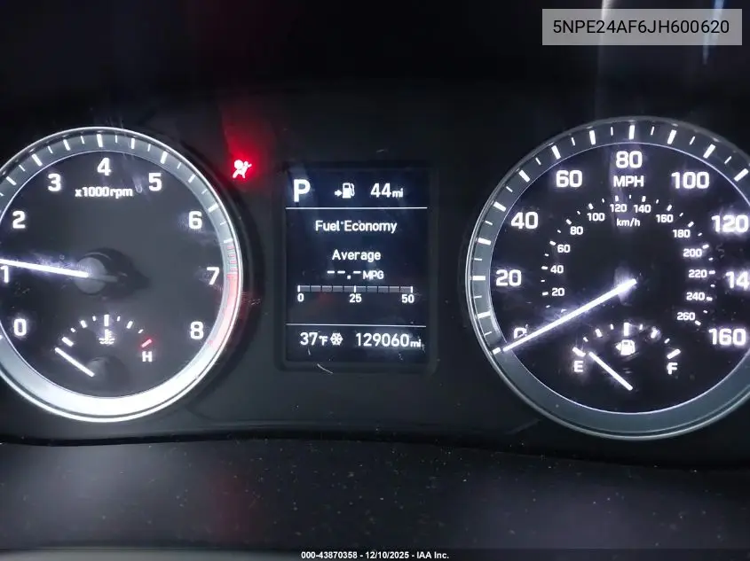 5NPE24AF6JH600620 2018 Hyundai Sonata Se