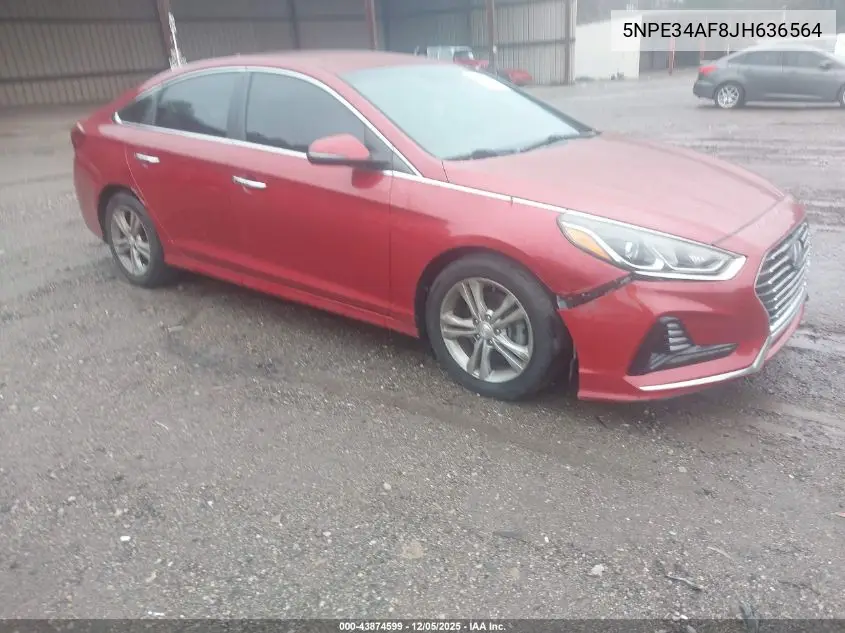 5NPE34AF8JH636564 2018 Hyundai Sonata Sel