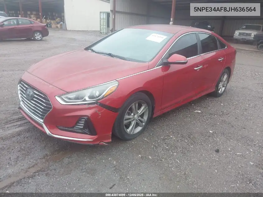 5NPE34AF8JH636564 2018 Hyundai Sonata Sel