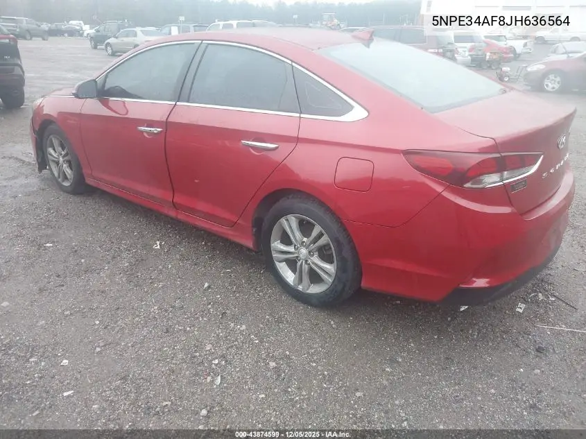 5NPE34AF8JH636564 2018 Hyundai Sonata Sel