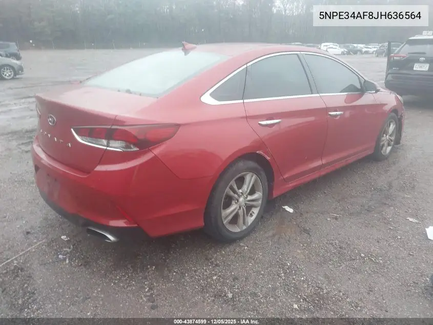 5NPE34AF8JH636564 2018 Hyundai Sonata Sel