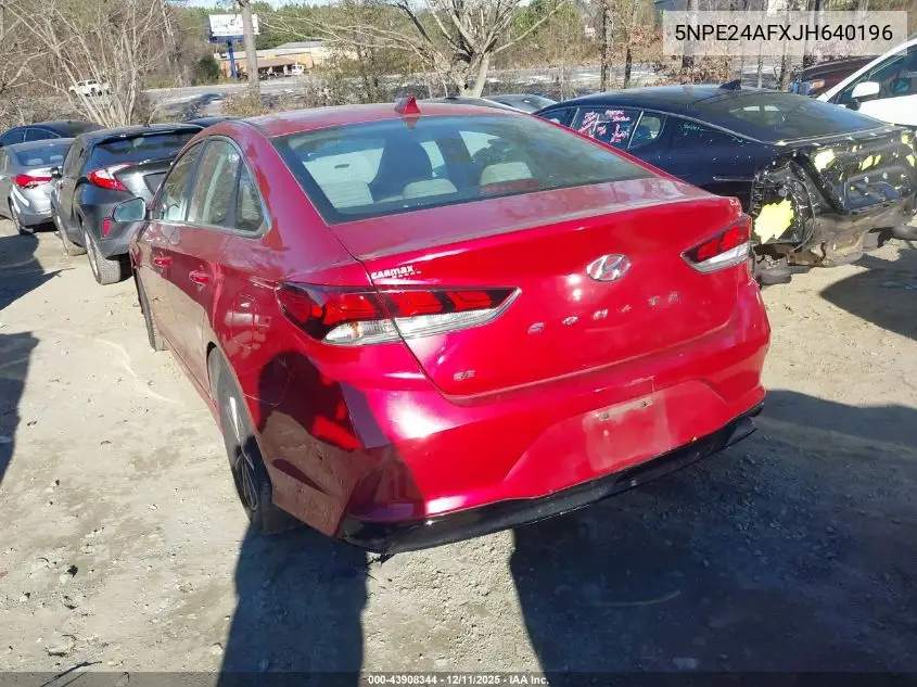 5NPE24AFXJH640196 2018 Hyundai Sonata Se