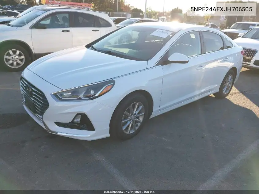 5NPE24AFXJH706505 2018 Hyundai Sonata Se