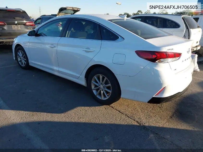 5NPE24AFXJH706505 2018 Hyundai Sonata Se