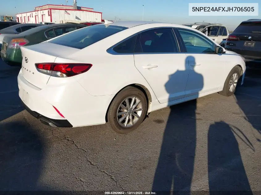 5NPE24AFXJH706505 2018 Hyundai Sonata Se