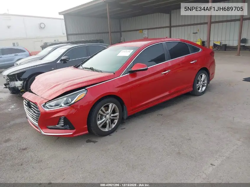 5NPE34AF1JH689705 2018 Hyundai Sonata Sel