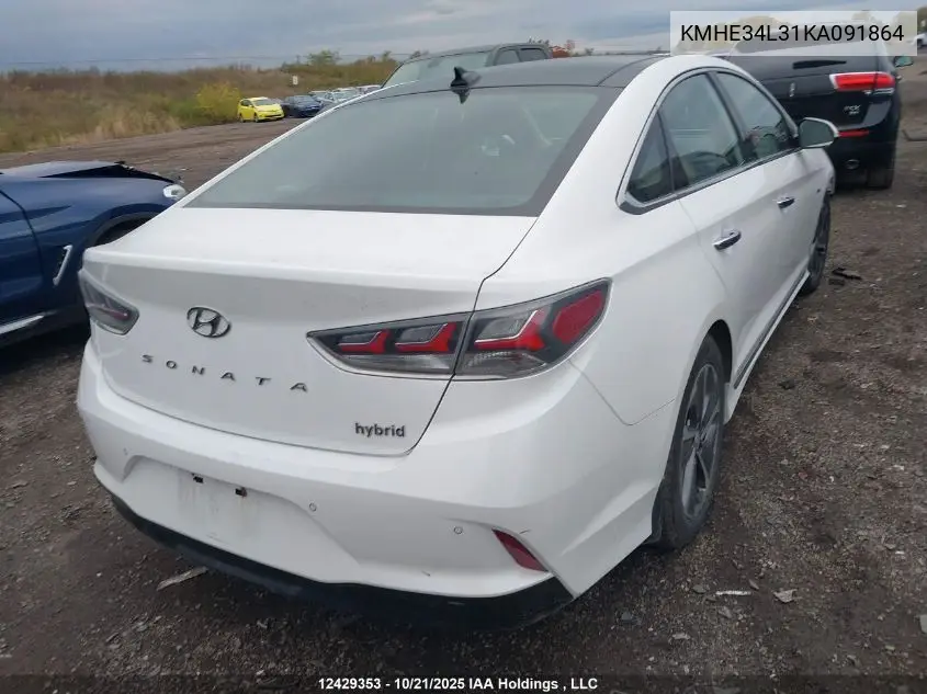 KMHE34L31KA091864 2019 Hyundai Sonata Hybrid Ultimate