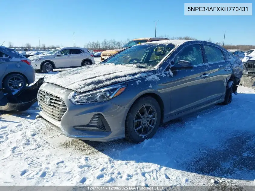 5NPE34AFXKH770431 2019 Hyundai Sonata Preferred