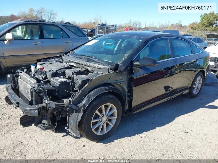 5NPE24AF0KH760171 2019 Hyundai Sonata Se