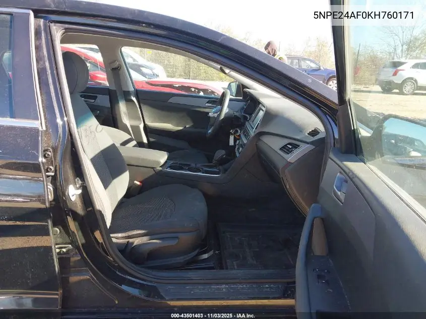 5NPE24AF0KH760171 2019 Hyundai Sonata Se