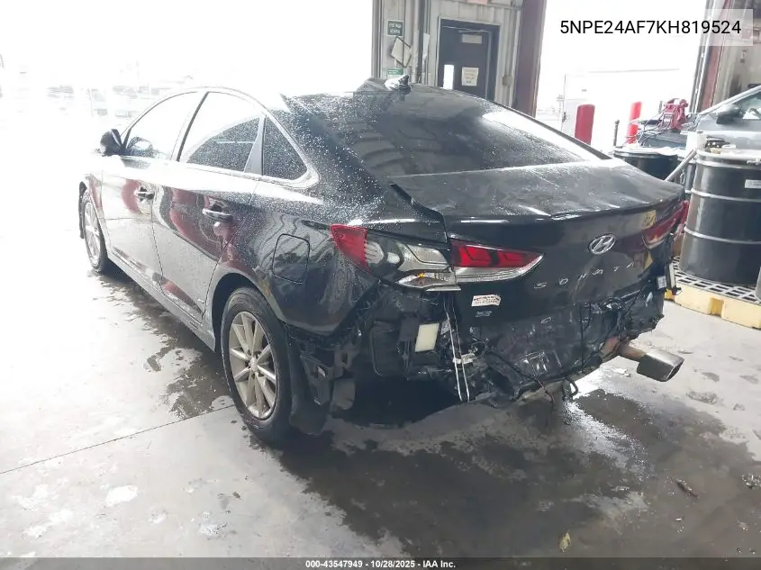 5NPE24AF7KH819524 2019 Hyundai Sonata Se