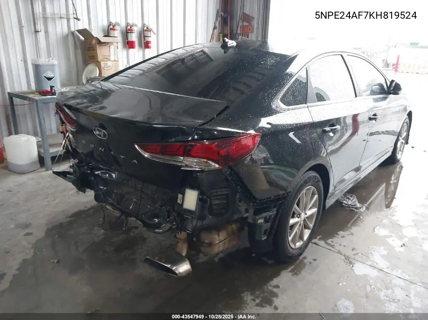 5NPE24AF7KH819524 2019 Hyundai Sonata Se