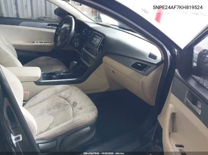 5NPE24AF7KH819524 2019 Hyundai Sonata Se