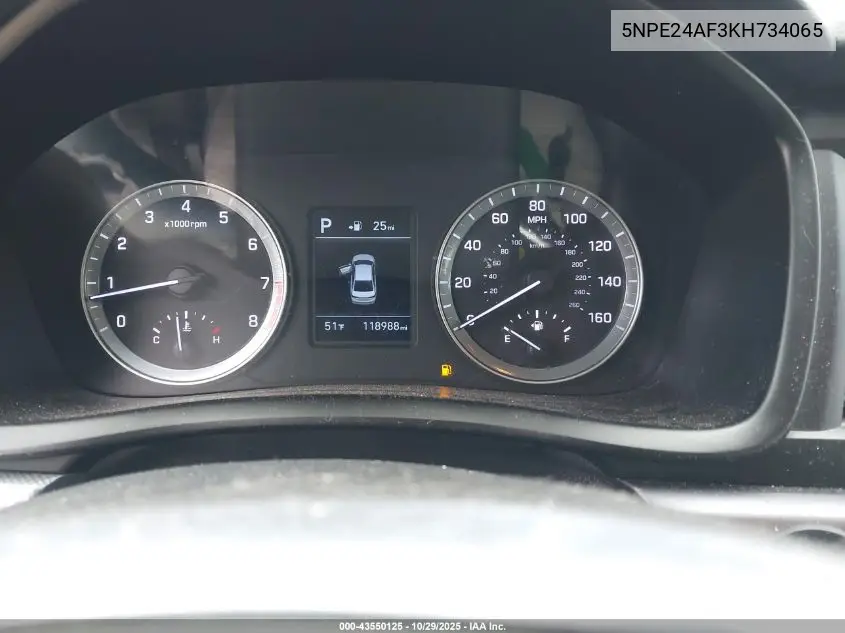 5NPE24AF3KH734065 2019 Hyundai Sonata Se