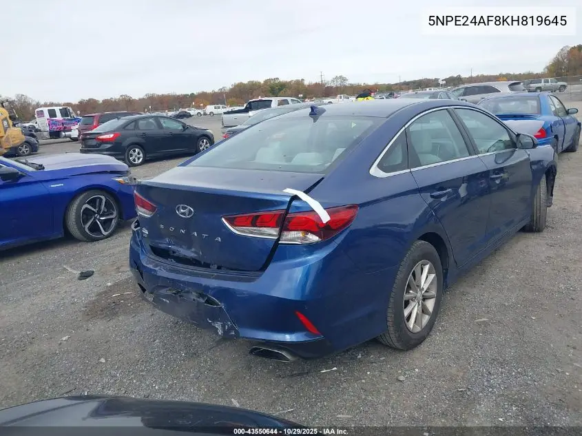 5NPE24AF8KH819645 2019 Hyundai Sonata Se