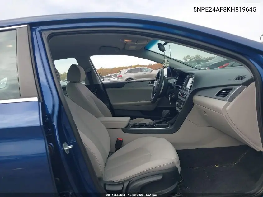 5NPE24AF8KH819645 2019 Hyundai Sonata Se
