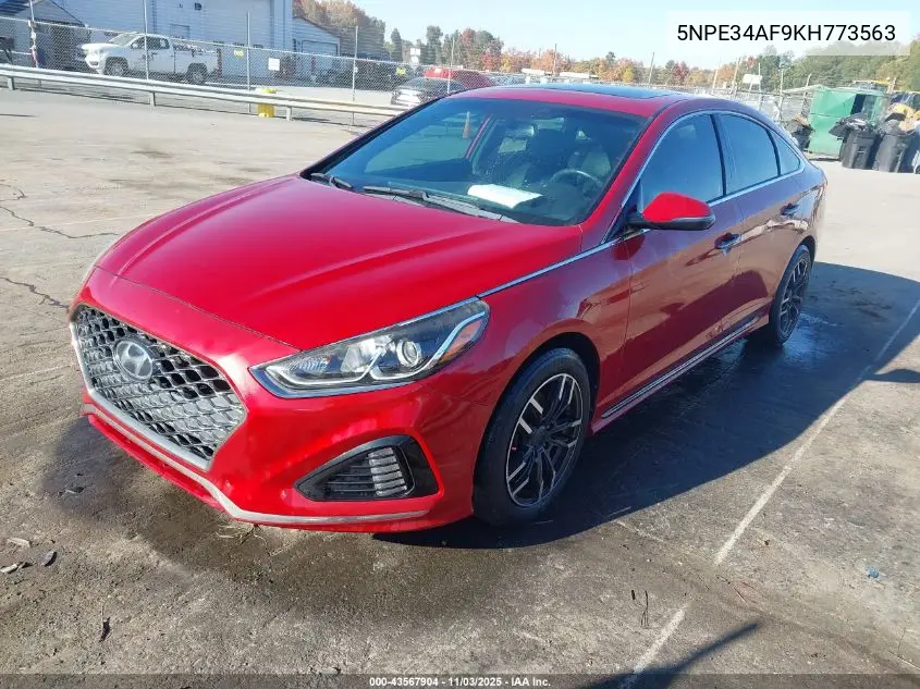 5NPE34AF9KH773563 2019 Hyundai Sonata Sport