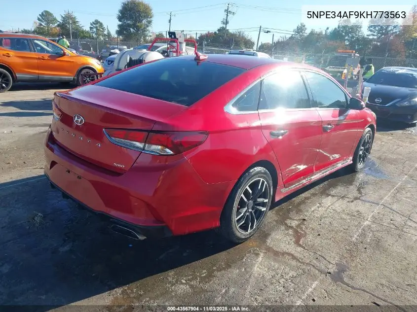 5NPE34AF9KH773563 2019 Hyundai Sonata Sport