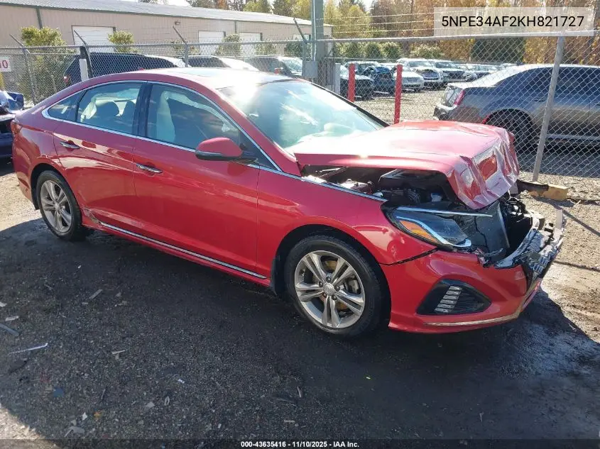 5NPE34AF2KH821727 2019 Hyundai Sonata Sport