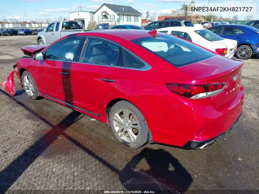 5NPE34AF2KH821727 2019 Hyundai Sonata Sport