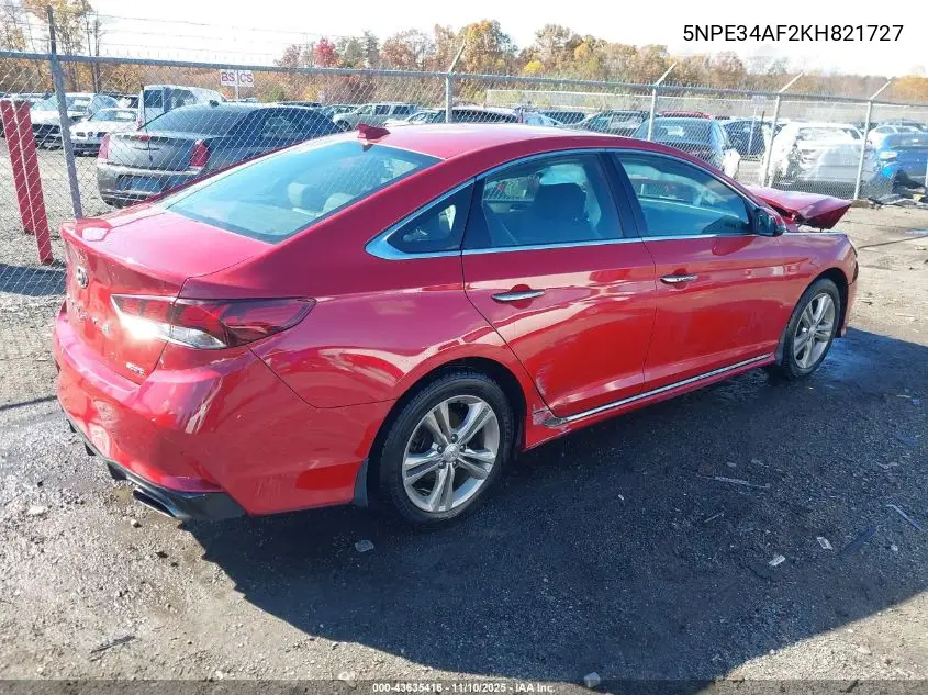 5NPE34AF2KH821727 2019 Hyundai Sonata Sport