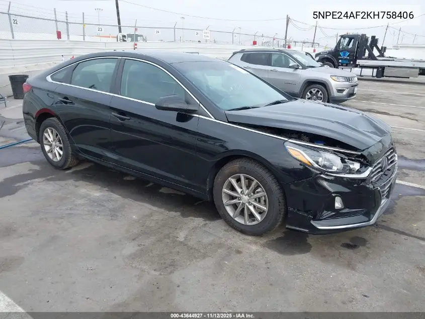 5NPE24AF2KH758406 2019 Hyundai Sonata Se