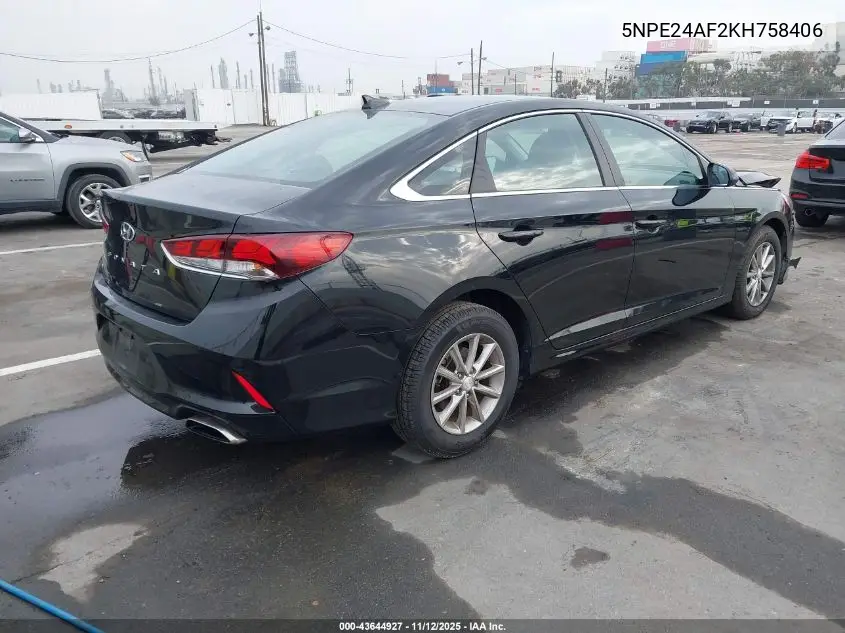 5NPE24AF2KH758406 2019 Hyundai Sonata Se