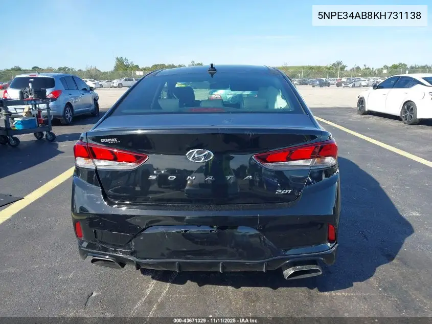 5NPE34AB8KH731138 2019 Hyundai Sonata Limited 2.0T