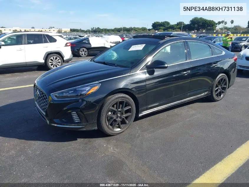 5NPE34AB8KH731138 2019 Hyundai Sonata Limited 2.0T