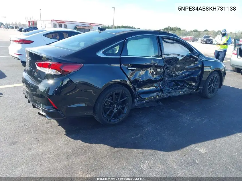 5NPE34AB8KH731138 2019 Hyundai Sonata Limited 2.0T
