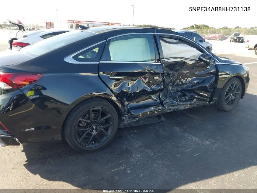 5NPE34AB8KH731138 2019 Hyundai Sonata Limited 2.0T