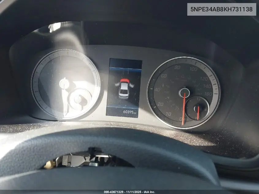5NPE34AB8KH731138 2019 Hyundai Sonata Limited 2.0T