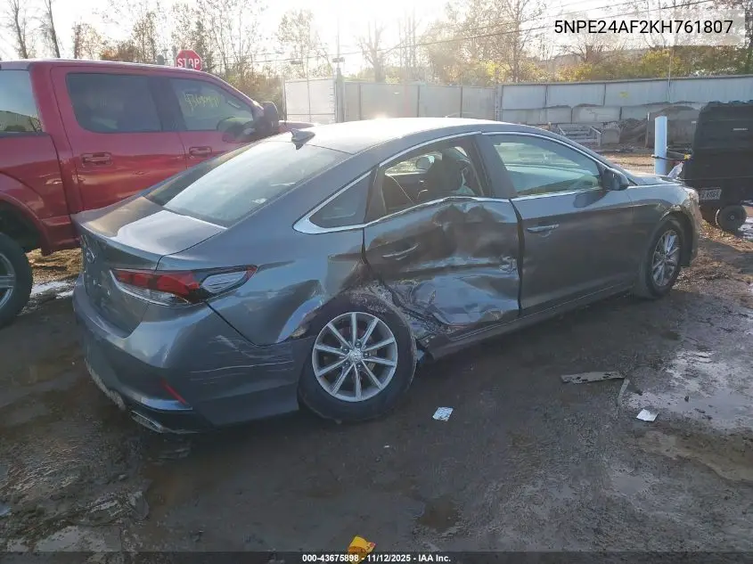 5NPE24AF2KH761807 2019 Hyundai Sonata Se