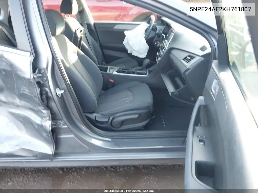 5NPE24AF2KH761807 2019 Hyundai Sonata Se