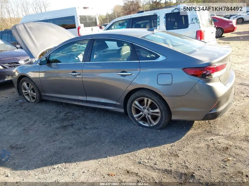 5NPE34AF1KH784492 2019 Hyundai Sonata Sel