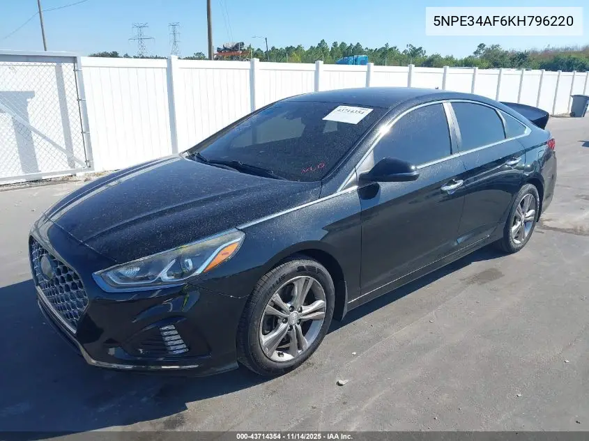 5NPE34AF6KH796220 2019 Hyundai Sonata Sel