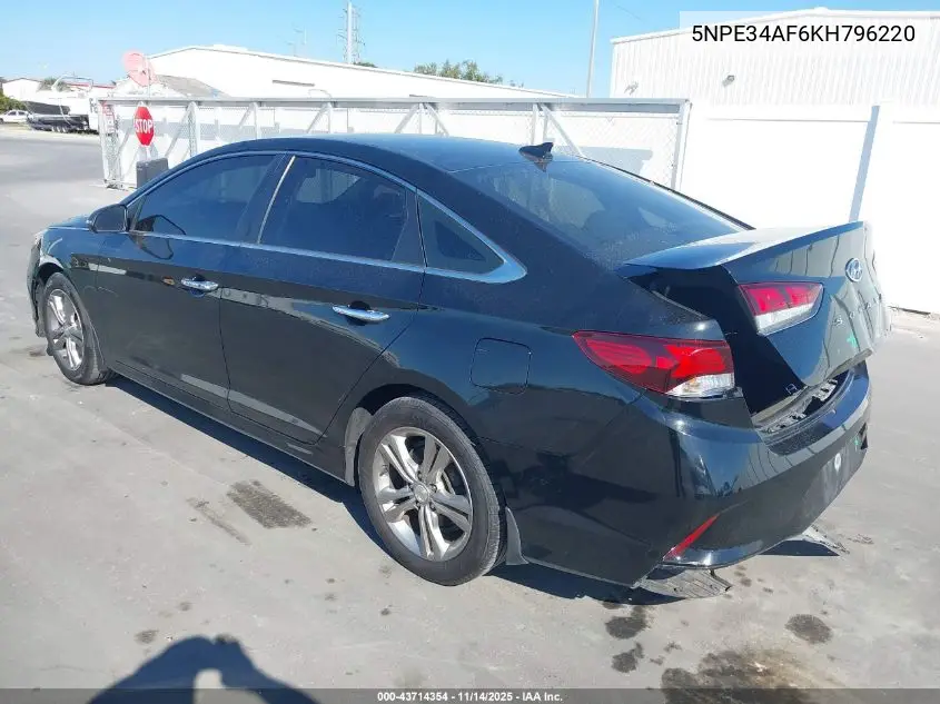 5NPE34AF6KH796220 2019 Hyundai Sonata Sel