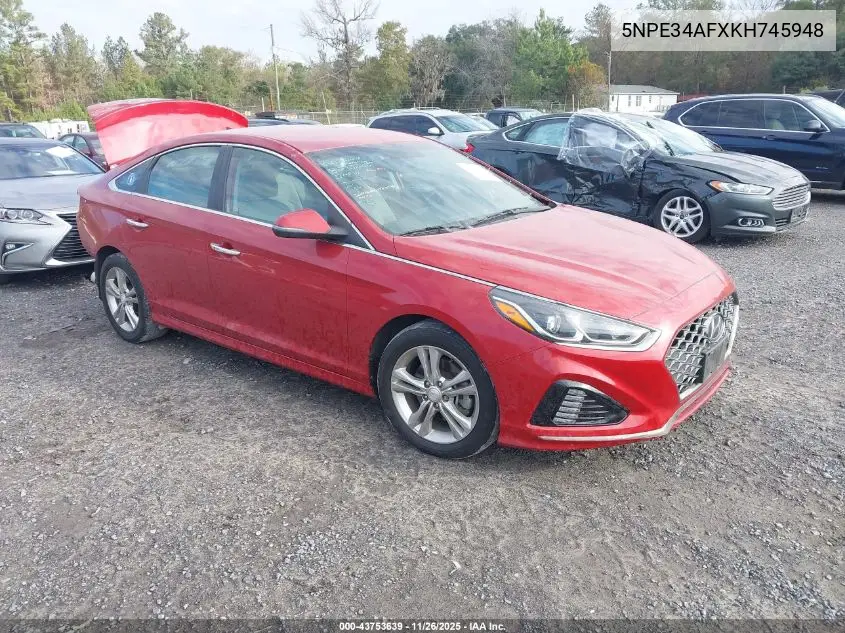 5NPE34AFXKH745948 2019 Hyundai Sonata Sel