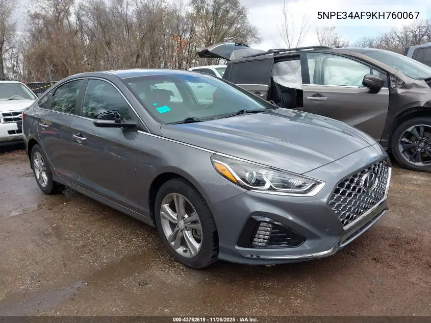 5NPE34AF9KH760067 2019 Hyundai Sonata Sel