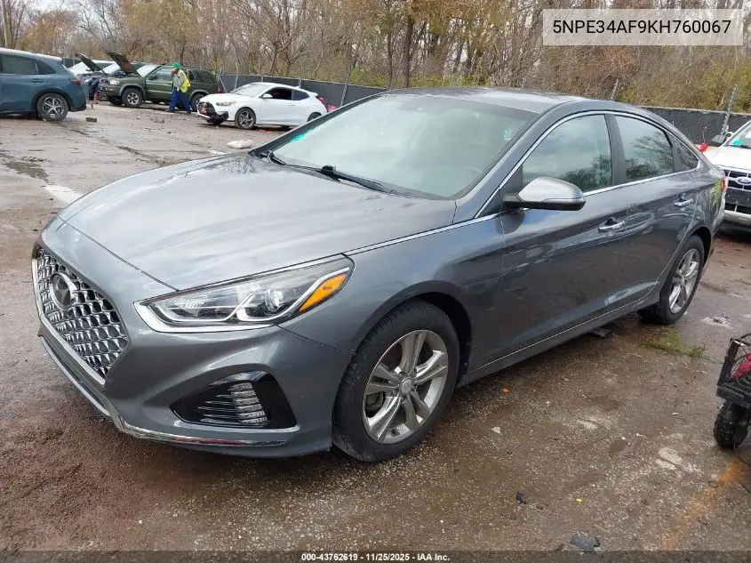 5NPE34AF9KH760067 2019 Hyundai Sonata Sel