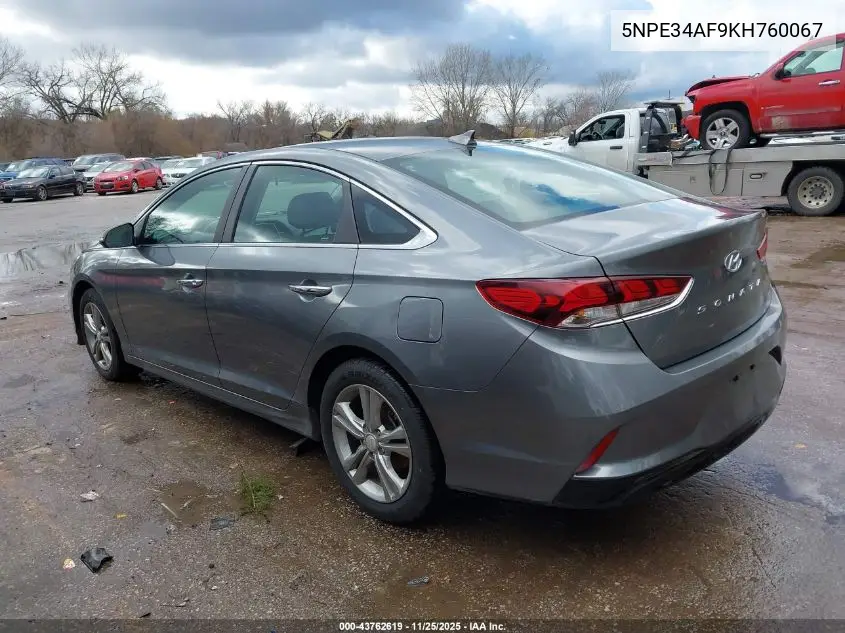 5NPE34AF9KH760067 2019 Hyundai Sonata Sel