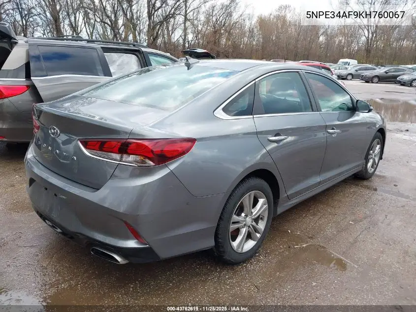 5NPE34AF9KH760067 2019 Hyundai Sonata Sel