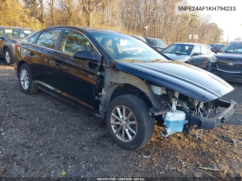 5NPE24AF1KH794233 2019 Hyundai Sonata Se