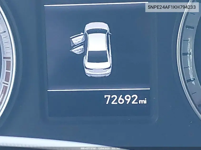 5NPE24AF1KH794233 2019 Hyundai Sonata Se