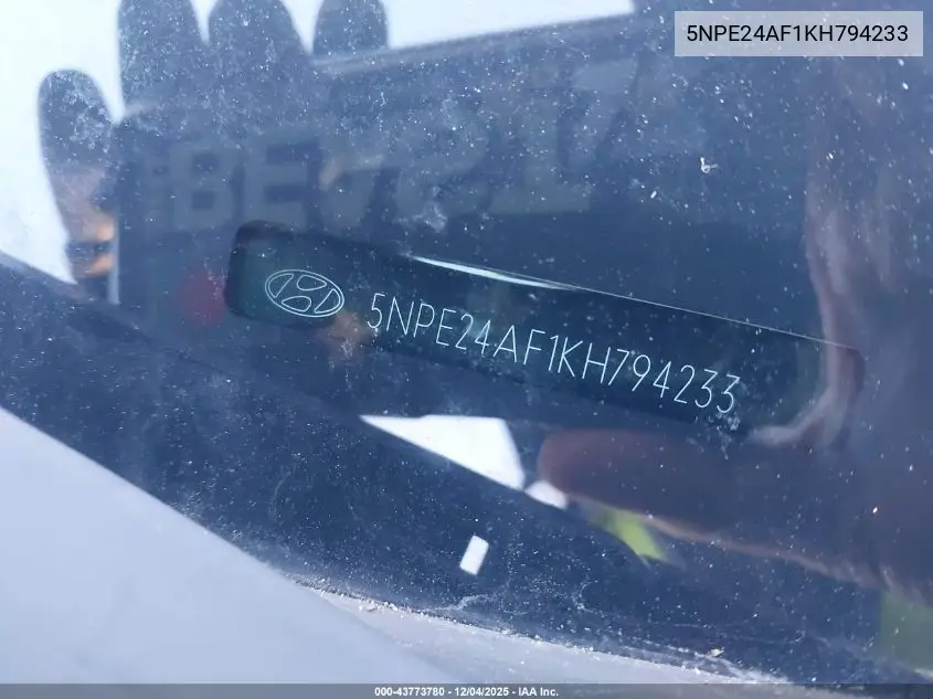 5NPE24AF1KH794233 2019 Hyundai Sonata Se
