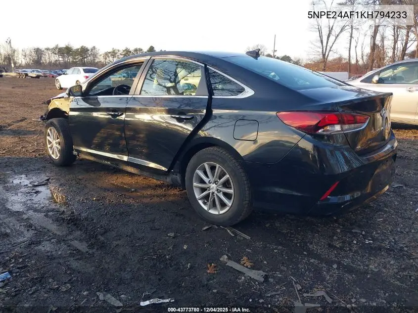 5NPE24AF1KH794233 2019 Hyundai Sonata Se