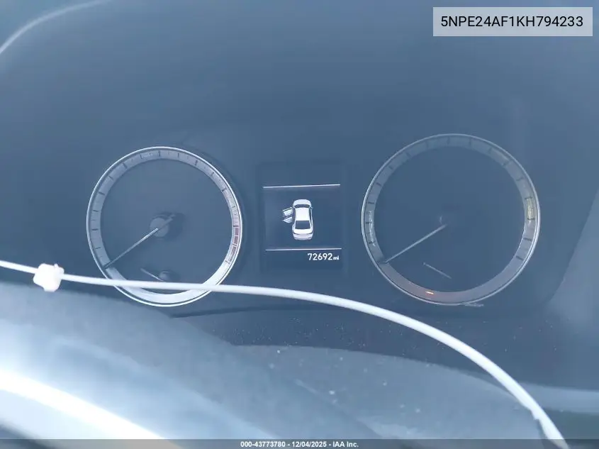 5NPE24AF1KH794233 2019 Hyundai Sonata Se