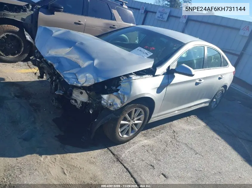 5NPE24AF6KH731144 2019 Hyundai Sonata Se