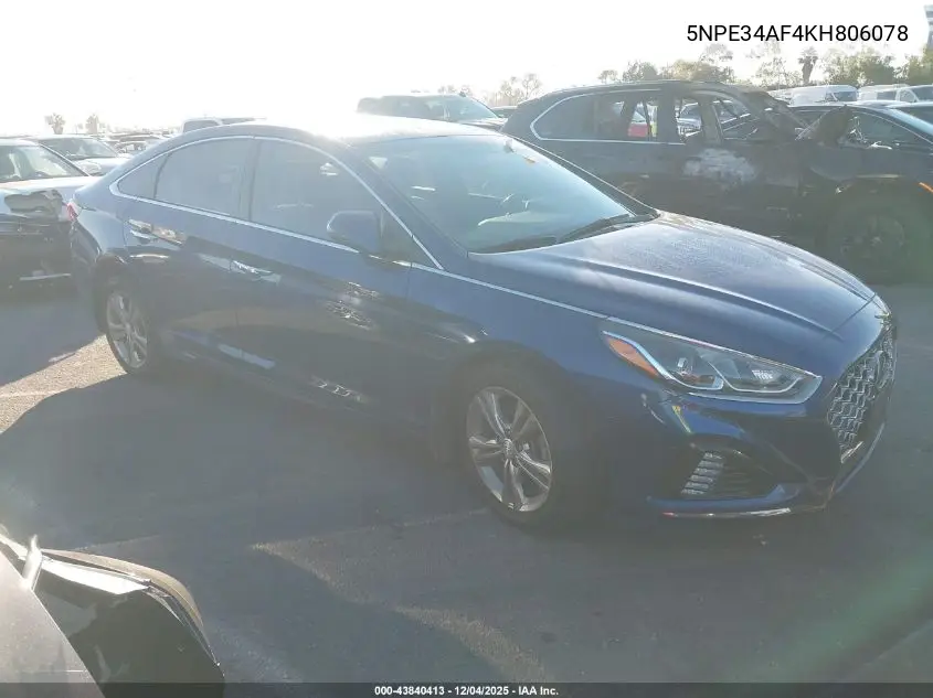 5NPE34AF4KH806078 2019 Hyundai Sonata Sel